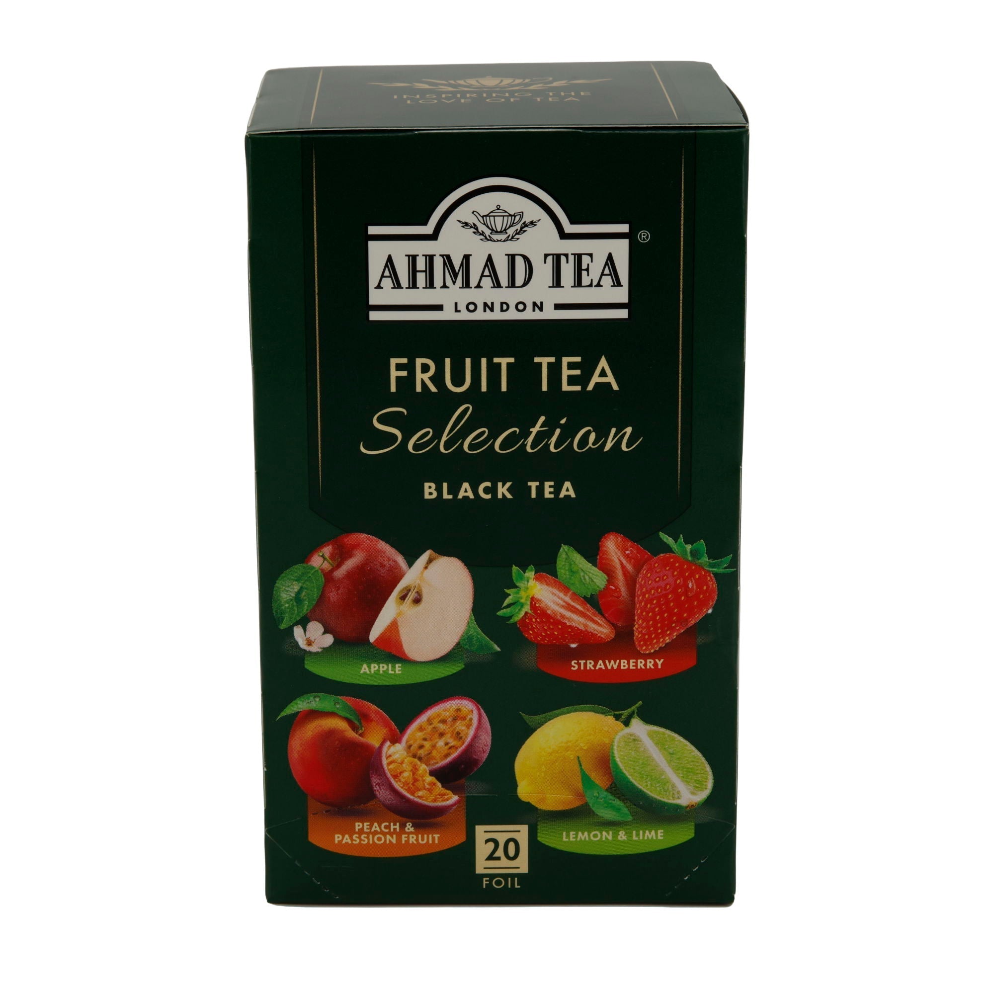 Schwarztee Auswahl Ahmad Tea | Fruit Tea Selection | 4 Fruchtsorten | 20 Teebeutel AHMAD TEA